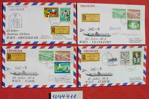 (1044411) 6 x Briefe. 25 Jahre AUA. Vereinte Nationen Wien