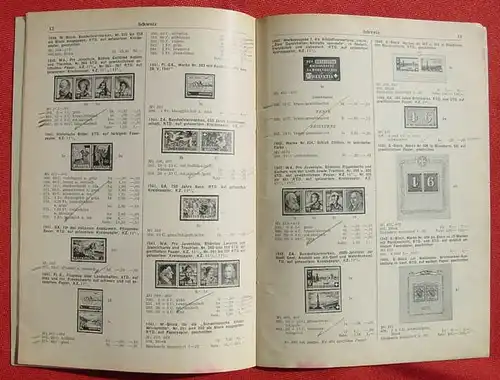(0150055) "Borek-Netto-Katalog 1955" Schweiz mit Liechtenstein. 38 S., 1954 Verlag Richard Borek, Braunschweig