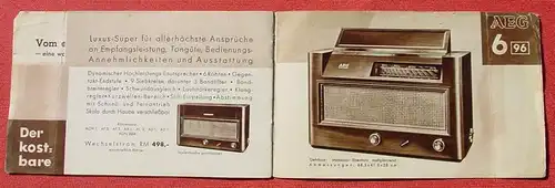 () "Die neuen AEG Rundfunkgeraete 1936-1937". Preisliste-Heftchen. 16 Seiten