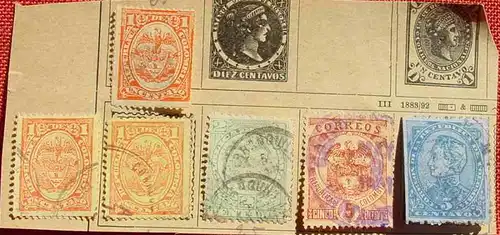 (1045870) Kolumbien Briefmarken gemaess den Bildern, ueber 30 Stueck, siehe bitte Bilder