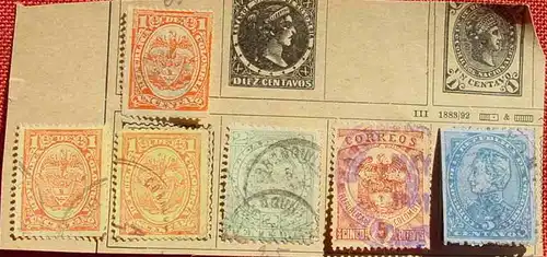 () Kolumbien Briefmarken gemaess den Bildern, ueber 30 Stueck, siehe bitte Bilder