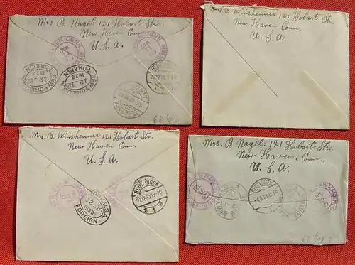 (1045876) USA 4 diverse Briefkuverts, siehe bitte Bilder