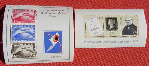 (1046309) Briefmarken-Messe Essen 1978, 2 Belege, TOP Zustand, siehe bitte Bild