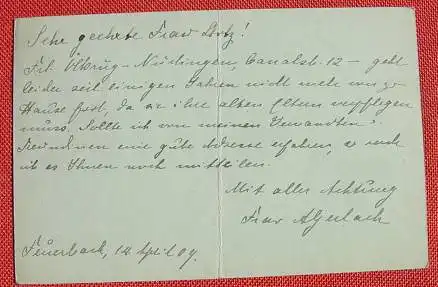 (1046336) Heimatbeleg. Feuerbach 1909, huebscher Stpl. auf Postkarte, siehe bitte Bilder