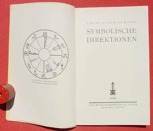 (0120039) Charles E. O. Carter "Symbolische Direktionen". Astrologie. Barth,  Muenchen Planegg 1938