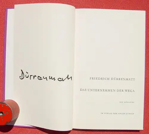 (0120060) Duerrematt 'Das Unternehmen der Wega'. Ein Hoerspiel. 48 S., Arche, Zuerich 1958