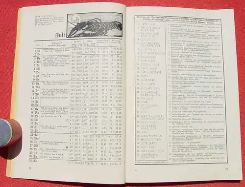 () Ebertin-Kalender 1938. Reguluskalender, 176 S., Regulus-Verlag, Goerlitz