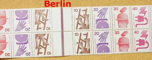 (1043833) Berlin. Unfallverhuetung. Zusammendrucke mit 32 Marken, gefalteter Versand