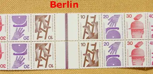 (1043835) Berlin. Unfallverhuetung. Zusammendrucke mit 32 Marken, gefalteter Versand
