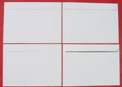 (1044158) Vier x Block auf Kuverts. Liechtenstein. Stempel 27. Aug. 1970. Format je ca. 20 x 14 cm
