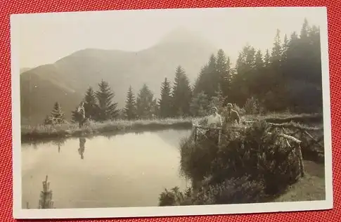 () Foto-Postkarte von 1928, Goesing, P. Puchenstuben, Hotel Goesing a.d. Mariazellerbahn