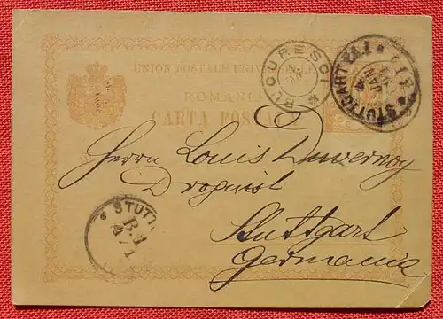 (1044391) Rumaenien. Ganzsache . Postkarte von 1894