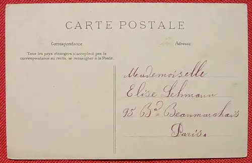 () Puteaux. Quai National et la Seine. Postkarte von 1906