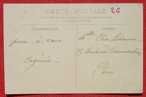 () Mantes. La Sous-Prefecture. Postkarte, um 1908 ?