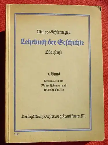 (1011427) "Deutsche Geschichte von den Uranfaengen bis zum Hochmittelalter". 1937 Verlag Moritz Diesterweg, Ff / M