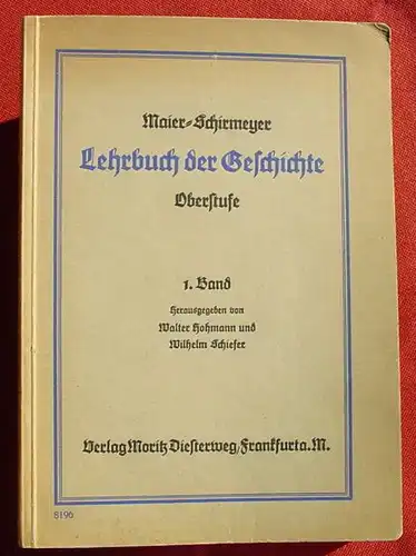 () "Deutsche Geschichte von den Uranfaengen bis zum Hochmittelalter". 1937 Verlag Moritz Diesterweg, Ff / M