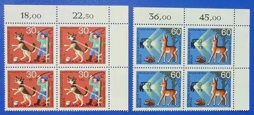 () Viererblock. Jugendmarken Berlin 1972. Mi. 418-421. Postfrisch