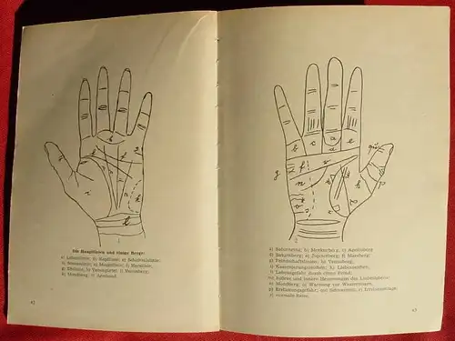 (0120002) Scheuffler "Die Hand gibt Auskunft" Chiromantie. 48 S., mit Abbildungen. Karl-Rohm-Verlag, Lorch