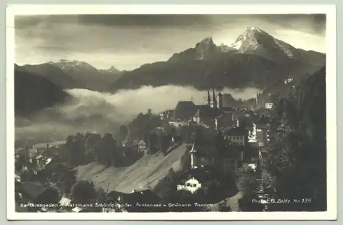 (1042493) Ansichtskarte. Foto-Postkarte v. Berchtesgaden. Werbestempel : Skimeisterschaft 1934