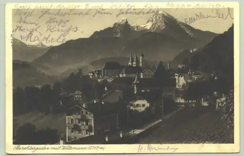 () Ansichtskarte. Postkarte v. Berchtesgaden. Werbestempel : Skimeisterschaft 1934