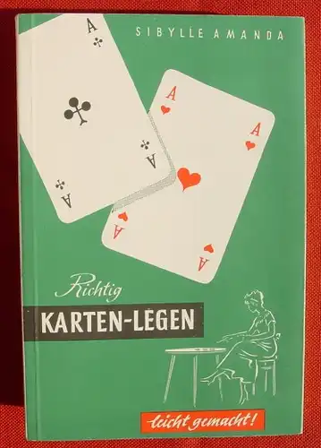 (0270074) "Richtig Karten legen - leicht gemacht !". Amanda. 144 S., TOP Zustand ! Verlag H. Bauer, Freiburg