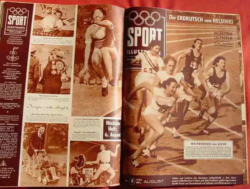 (0270085) "OLYMPIA 1952" Oslo und Helsinki. Sport-Illustrierten. Um 200 S., Janus-Verlag, Stuttgart 1952 # Olympiade