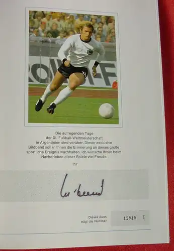 (0270103) "Fussball-Weltmeisterschaft 1978". Klaus Fischer u. Uli Hoeness. Herrlicher Bildband Edition Spirius, Stuttgart