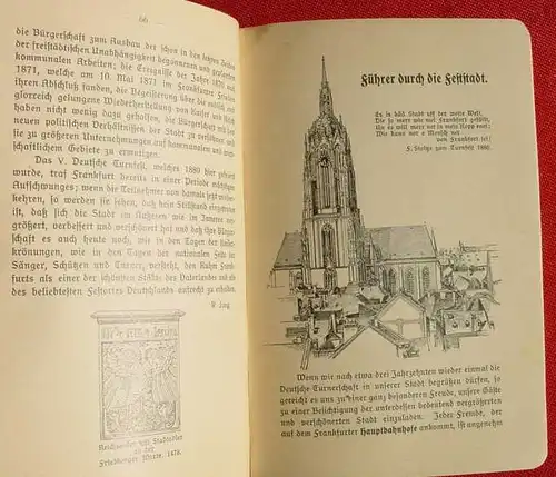 () "Festbuch fuer das XI. Deutsche Turnfest in Frankfurt a. M. 18. - 22. Juli 1908". 288 Seiten