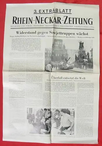 RNZ Heidelberg 3. Extrablatt. Einmarsch in die Tschechoslowakei (0082535b)