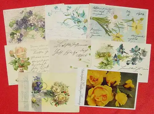 () 14 x AK Blumen, ab 1899. 12 der 14 Karten sind postal. gelaufen ab 1899