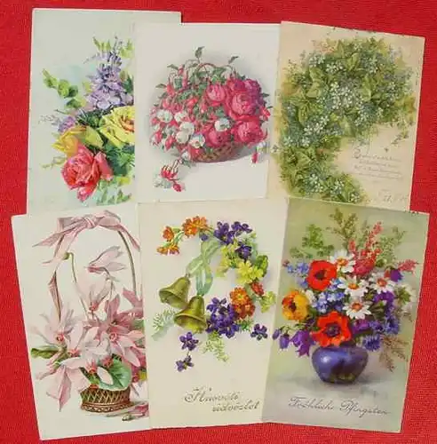 () 14 x AK Blumen, ab 1899. 12 der 14 Karten sind postal. gelaufen ab 1899