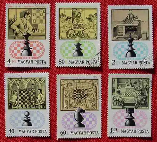 Schach-Motive auf Briefmarken 1974 ()