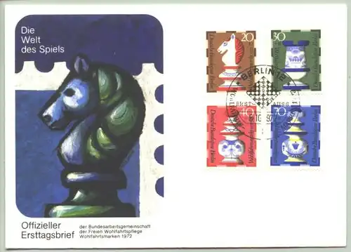 Schach-Motive auf Briefmarken FDC 1972 (1009128)
