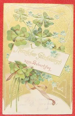 AK Kleeblatt Praegedruck 1910 (1032796)