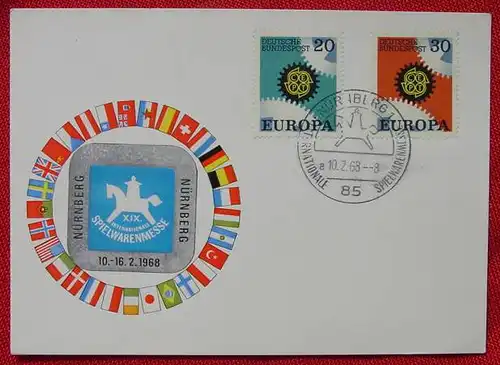 () Unbeschriebene Sonderpostkarte. Internationale Spielwarenmesse Nuernberg 1968