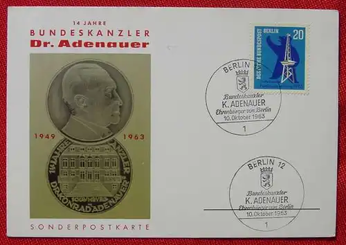 Adenauer-Sonderpostkarte 1963 (2001921)