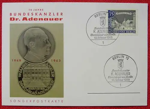 Adenauer-Sonderpostkarte 1963 ()