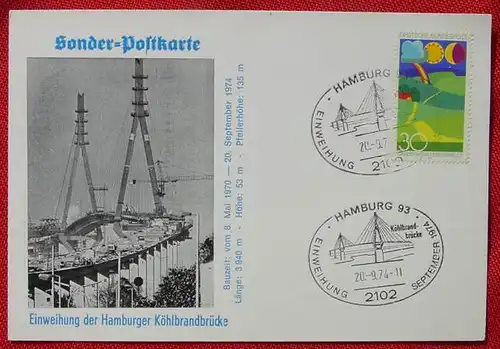 Sonder-PK. Koehlbrandbruecke, HH 1974 (2001926)