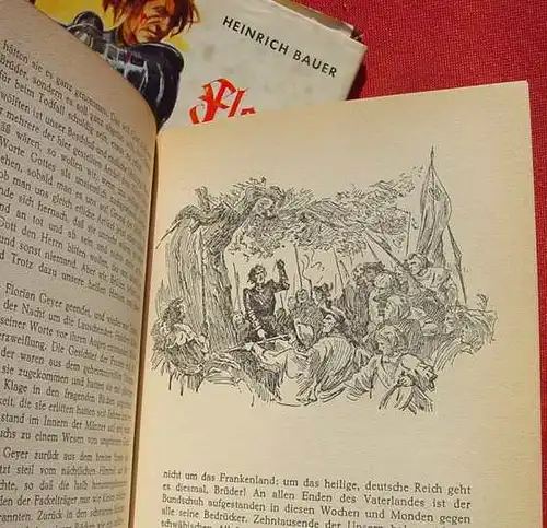 (0100745) Bauer "Florian Geyer". Historischer Roman. 224 S., 1956 Hoch-Verlag, Duesseldorf