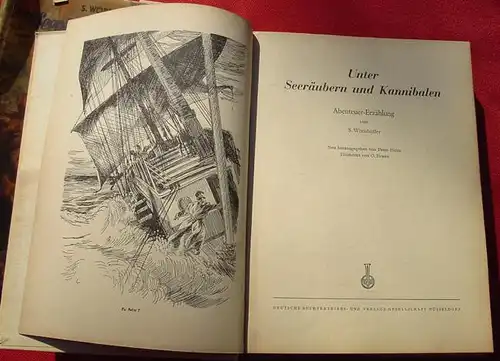 (0100766) Woerishoeffer "Unter Seeraeubern und Kannibalen". Abenteuer. Duesseldorf 1950. Peter Holm. Illustriert von O. Braun. 208 S.,