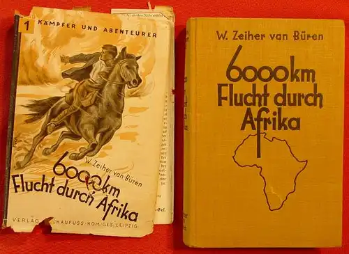 () van Bueren "6000 km Flucht durch Afrika" Kaempfer und Abent., Leipzig 1935, 1. Auflage