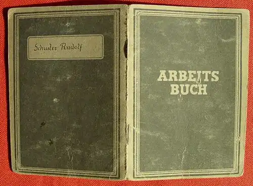 () "Arbeitsbuch" AA Borna, Bez. Leipzig 1947.  24 Seiten, mit verschiedenen Eintragungen