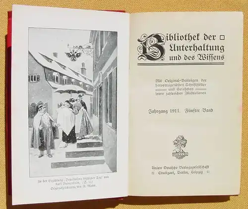 (1008556) Bibliothek der Unterhaltung und des Wissens. 1911, Band 5. 240 S., Union Deutsche Verlagsgesellschaft, Stuttgart