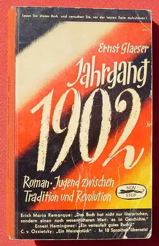 (1009611) Glaeser "Jahrgang 1902" NON STOP-BUECHEREI. Berlin-Grunewald (1950-er Jahre)