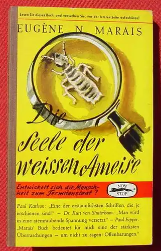 (1009612) Marais "Die Seele der weissen Ameise" NON STOP-BUECHEREI. Berlin-Grunewald 1956