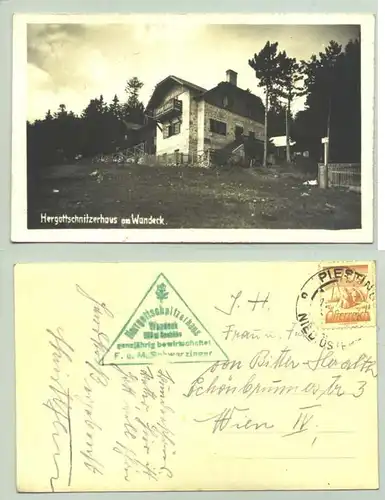 (1025229) Echte Fotopostkarte. Hergottschnitzerhaus am Wandeck. Siehe bitte Bilder.