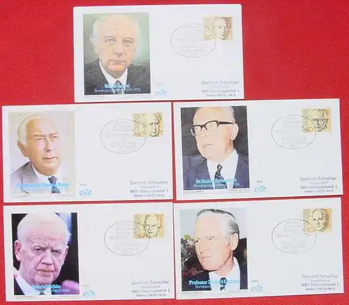 5 x FDC Bunderpraesidenten 1982 ()