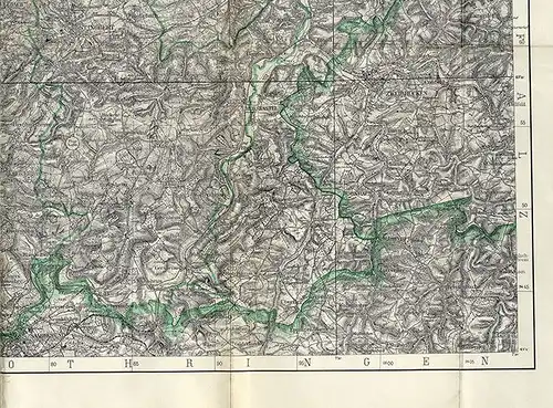 Alte Landkarte Saar Saarbrücken Losheim Neunkirchen Wendel Merzig 1950
