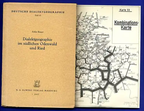Hessen Odenwald Ried Mundart Sprache Lautforschung Dialekt Geografie Buch 1957