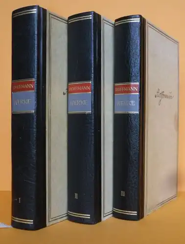 Deutsche Literatur Romantik E.T.A. Hoffmann Werke  3 Bände Halbleder komplett